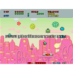 Pixelbox Arcade - Fantasy Zone (1986), a Shooter / Flying Horizontal game by Sega
