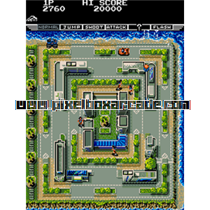 Pixelbox Arcade - Fast Lane (1987), a Maze / Driving game by Konami