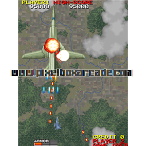 Pixelbox Arcade - Fighter & Attacker (1992), a Shooter / Flying Vertical game by Namco
