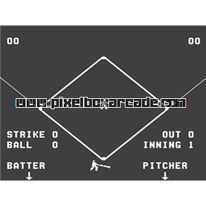 Pixelbox Arcade - Flyball (1976), a Sports / Baseball game by Atari