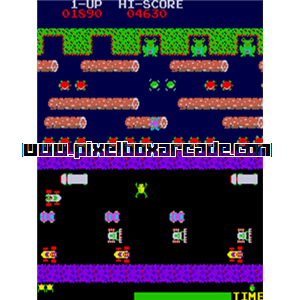 Pixelbox Arcade - Frogger (1981), a Maze game by Konami