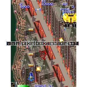 Pixelbox Arcade - Final Star Force (1992), a Shooter / Flying Vertical game by Tecmo