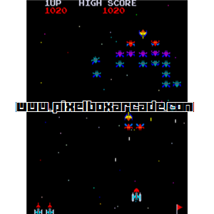 Pixelbox Arcade - Galaxian (1979), a Shooter / Gallery game by Namco