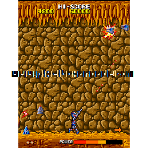 Pixelbox Arcade - Galivan - Cosmo Police (1985), a Platform / Fighter Scrolling game by Nichibutsu