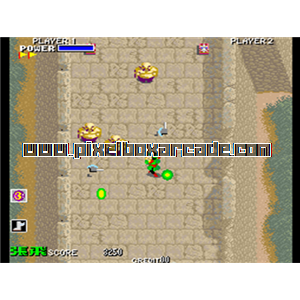 Pixelbox Arcade - Garyo Retsuden (1987), a Shooter / Walking game by Data East Corporation