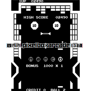 Pixelbox Arcade - Gee Bee (1978), a Ball & Paddle / Breakout game by Namco