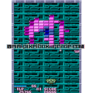 Pixelbox Arcade - Gigas Mark II (1986), a Ball & Paddle / Breakout game by bootleg