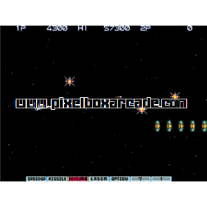 Pixelbox Arcade - Gradius III (1989), a Shooter / Flying Horizontal game by Konami