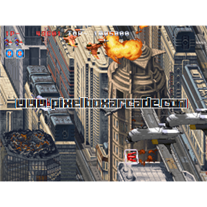 Pixelbox Arcade - Gratia - Second Earth (1996), a Shooter / Flying Horizontal game by Jaleco