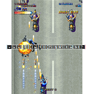 Pixelbox Arcade - Gundhara (1995), a Shooter / Walking game by Banpresto