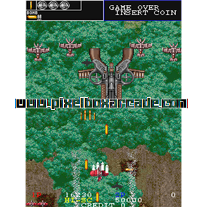 Pixelbox Arcade - Gun & Frontier (1990), a Shooter / Flying Vertical game by Taito Corporation Japan