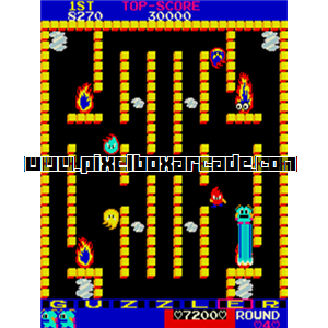 Pixelbox Arcade - Guzzler (1983), a Maze game by Tehkan