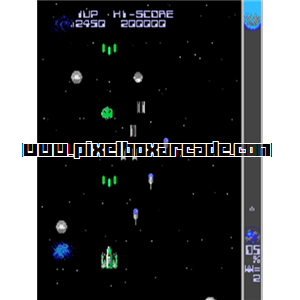 Pixelbox Arcade - Halley's Comet (1986), a Shooter / Flying Vertical game by Taito America Corporation (Coin-It license)
