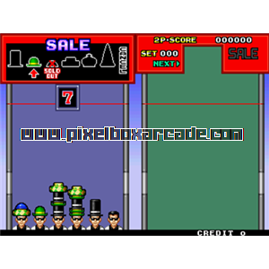 Pixelbox Arcade - Hatris (1990), a Puzzle / Drop game by Video System Co.