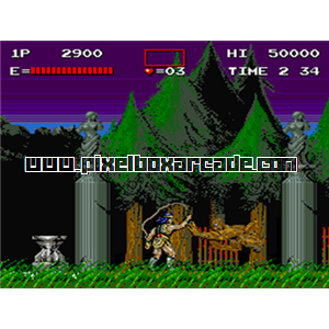 Pixelbox Arcade - Haunted Castle (1988), a Platform / Fighter Scrolling game by Konami