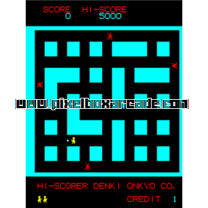 Pixelbox Arcade - Heiankyo Alien (1979), a Maze game by Denki Onkyo