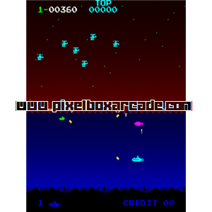 Pixelbox Arcade - HeliFire (1980), a Shooter / Gallery game by Nintendo