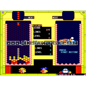 Pixelbox Arcade - Hexion (1992), a Puzzle / Drop game by Konami