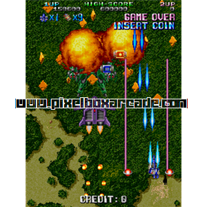 Pixelbox Arcade - Hotdog Storm (1996), a Shooter / Flying Vertical game by Marble