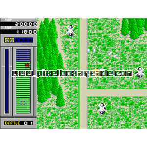 Pixelbox Arcade - Heavy Metal (1985), a Shooter / Driving Vertical game by Sega