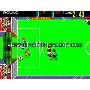 Pixelbox Arcade - Indoor Soccer (1985), a Sports / Soccer game by Universal