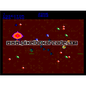 Pixelbox Arcade - Insector (1982), a Shooter / Field game by Gottlieb