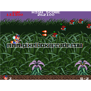 Pixelbox Arcade - Insector X (1989), a Shooter / Flying Horizontal game by Taito Corporation Japan