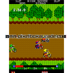 Pixelbox Arcade - Jumping Cross (1984), a Driving / Race Bike game by SNK