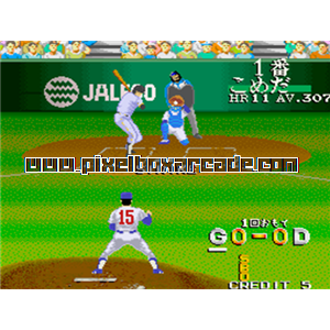 Pixelbox Arcade - Jitsuryoku!! Pro Yakyuu (1989), a Sports / Baseball game by Jaleco