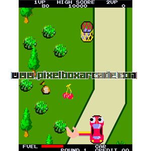 Pixelbox Arcade - Joyful Road (1983), a Driving game by SNK