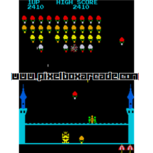 Pixelbox Arcade - King & Balloon (1980), a Shooter / Gallery game by Namco