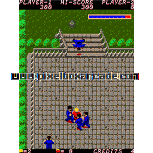 Pixelbox Arcade - Kyros (1987), a Fighter / Vertical game by World Games Inc