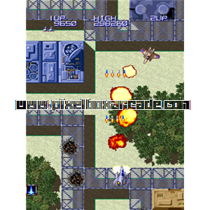 Pixelbox Arcade - Lightning Fighters (1990), a Shooter / Flying Vertical game by Konami