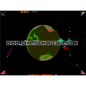 Pixelbox Arcade - Liberator (1982), a Shooter / Command game by Atari