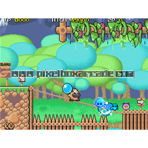 Pixelbox Arcade - Liquid Kids (1990), a Platform / Fighter Scrolling game by Taito Corporation Japan