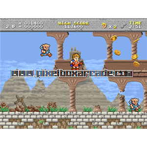 Pixelbox Arcade - Legend of Hero Tonma (1989), a Fighter / 2D game by Irem