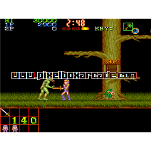 Pixelbox Arcade - Legend of Makai (1988), a Fighter / 2D game by Jaleco