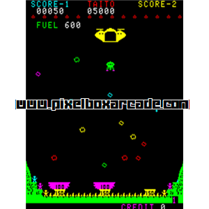 Pixelbox Arcade - Lunar Rescue (1979), a Maze / Shooter Small game by Taito