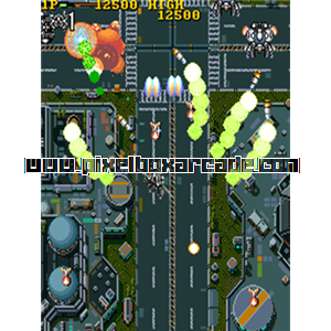 Pixelbox Arcade - Super Spacefortress Macross (1992), a Shooter / Flying Vertical game by Banpresto