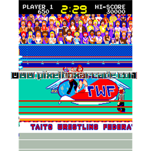 Pixelbox Arcade - Mania Challenge (1986), a Sports / Wrestling game by Technos (Taito America license)