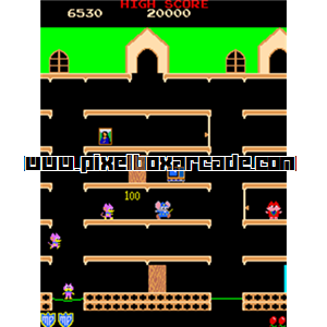 Pixelbox Arcade - Mappy (1983), a Platform / Run Jump game by Namco