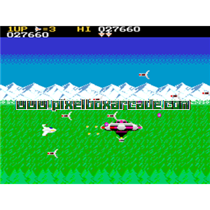 Pixelbox Arcade - Markham (1983), a Shooter / Flying Horizontal game by Sun Electronics