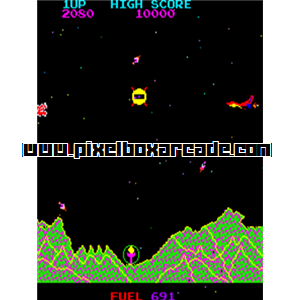 Pixelbox Arcade - Mars (1981), a Shooter / Flying Horizontal game by Artic