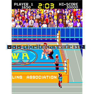 Pixelbox Arcade - Mat Mania (1985), a Sports / Wrestling game by Technos (Taito America license)