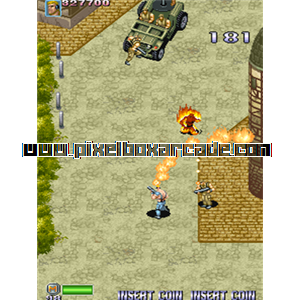 Pixelbox Arcade - Mercs (1990), a Shooter / Walking game by Capcom