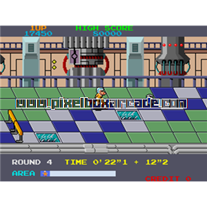 Pixelbox Arcade - Metro-Cross (1985), a Platform / Run Jump Scrolling game by Namco