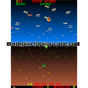 Pixelbox Arcade - Minefield (1983), a Shooter / Driving Horizontal game by Stern