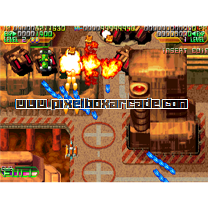 Pixelbox Arcade - Mars Matrix: Hyper Solid Shooting (2000), a Shooter / Flying Vertical game by Capcom, supported by Takumi
