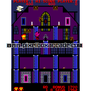 Pixelbox Arcade - Monster Bash (1982), a Platform / Shooter game by Sega