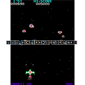 Pixelbox Arcade - Moon Quasar (1980), a Shooter / Gallery game by Nichibutsu